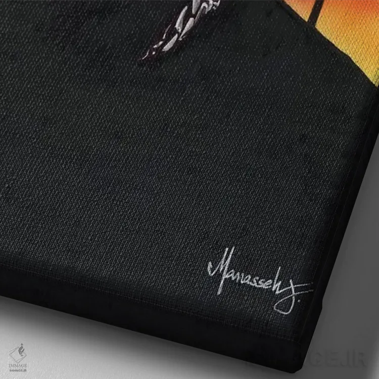 تابلو دکوراتیو نیپسی هاسل اثر ماناسه جانسون - نمای نزدیک بافت بوم