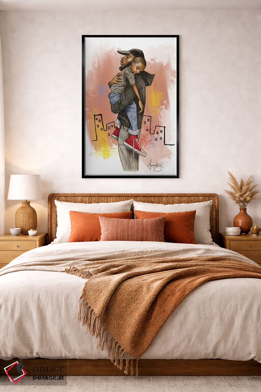 تابلو دکوراتیو پشتیبان تو هستم اثر ماناسه جانسون - D4B