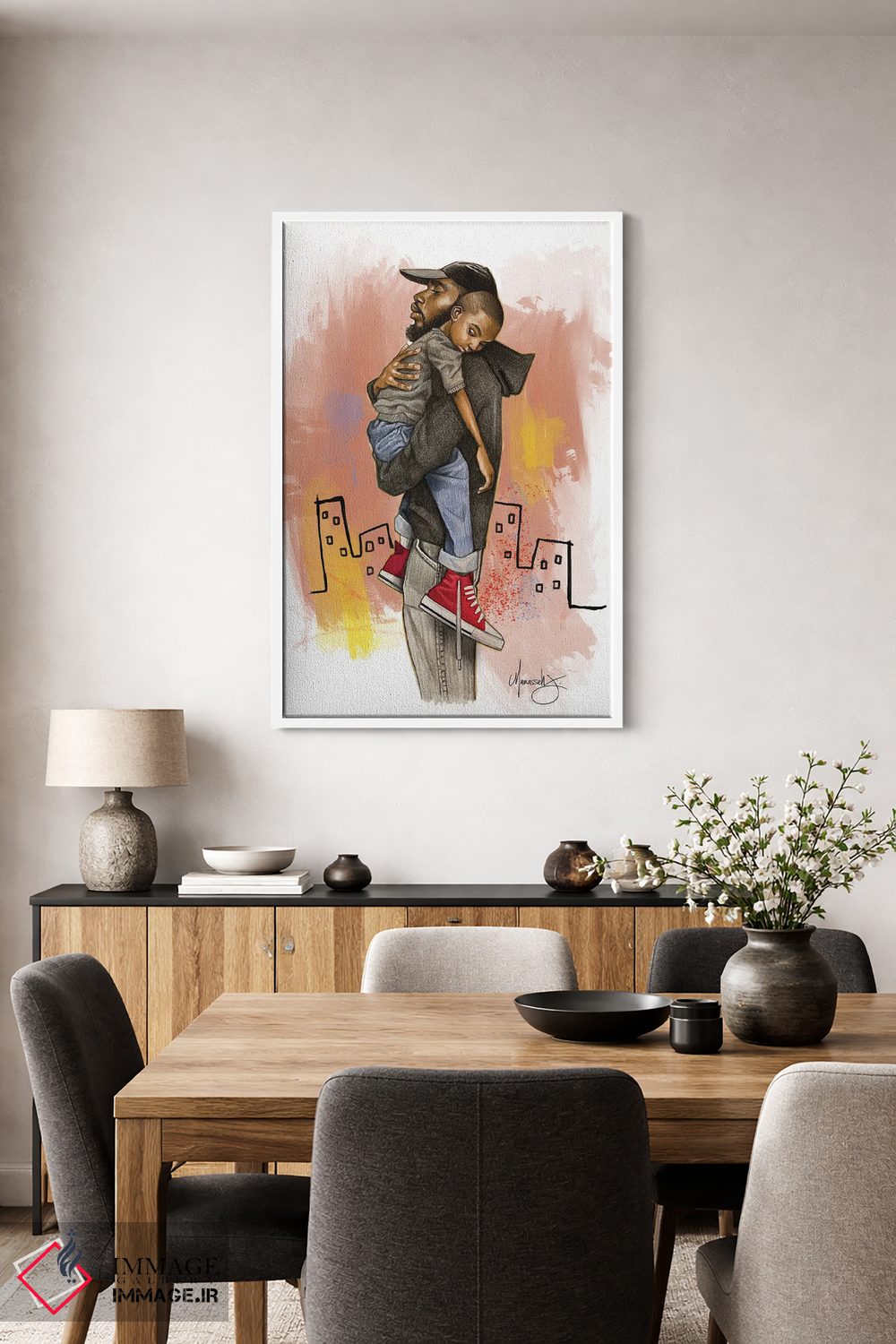 تابلو دکوراتیو پشتیبان تو هستم اثر ماناسه جانسون - D3W