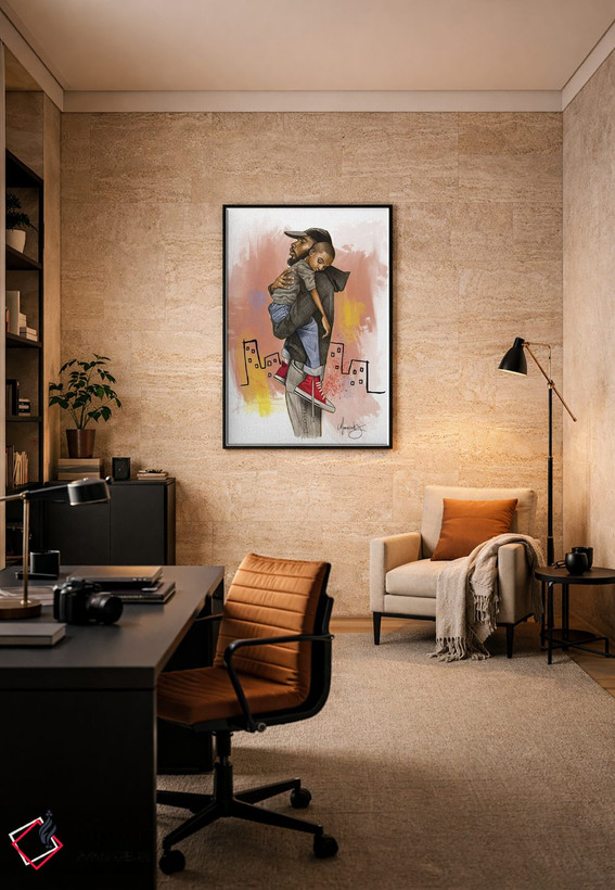 تابلو دکوراتیو پشتیبان تو هستم اثر ماناسه جانسون - D6B