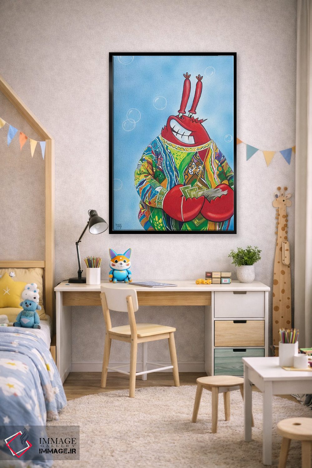 تابلو دکوراتیو کربی اسمولز اثر ماناسه جانسون - D2B