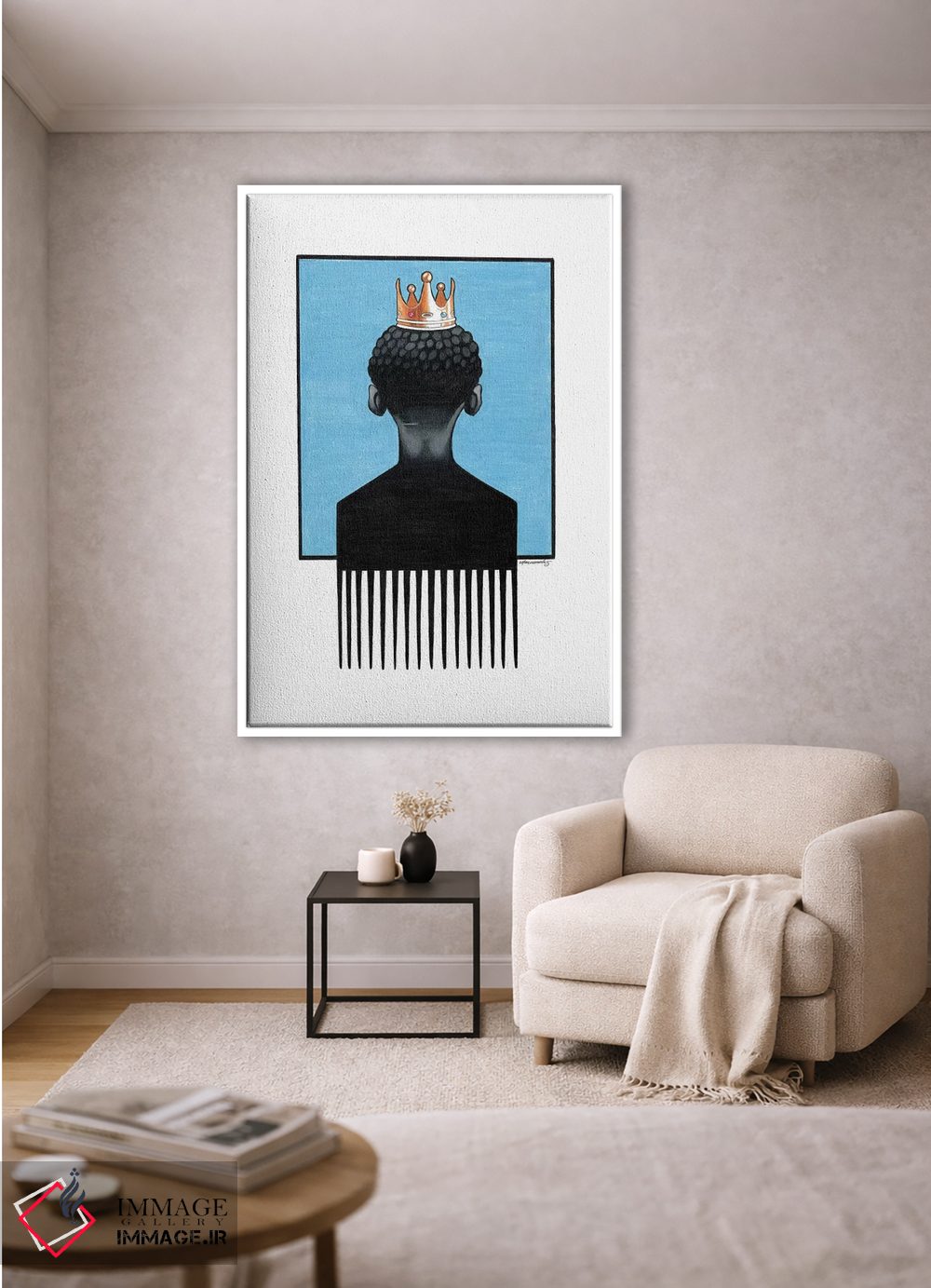 تابلو دکوراتیو شاهزاده کوچک آفروپیک اثر ماناسه جانسون - D1W