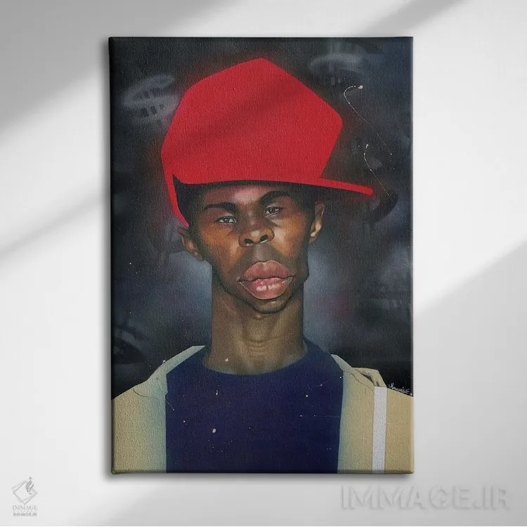 تابلو دکوراتیو "آس" اثر ماناسه جانسون - نمای روبهرو روی دیوار