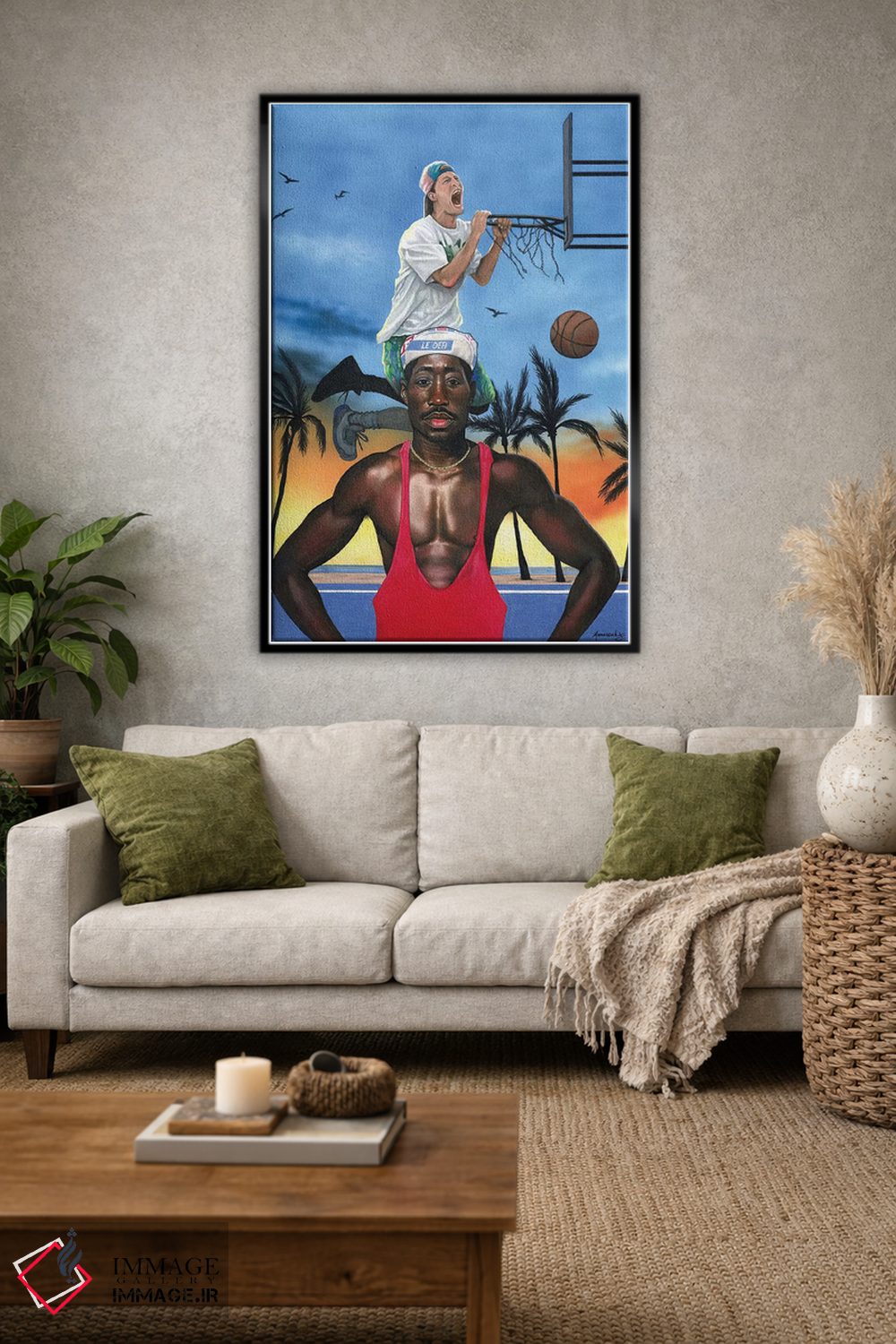 تابلو دکوراتیو مردان سفیدپوست نمی توانند بپرند اثر ماناسه جانسون - D2B