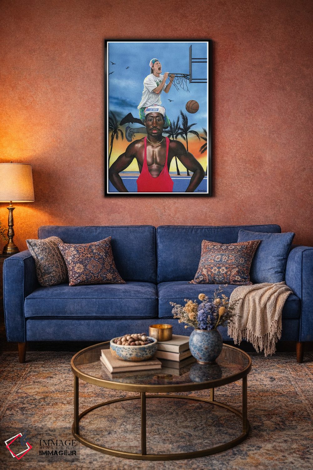 تابلو دکوراتیو مردان سفیدپوست نمی توانند بپرند اثر ماناسه جانسون - D5B