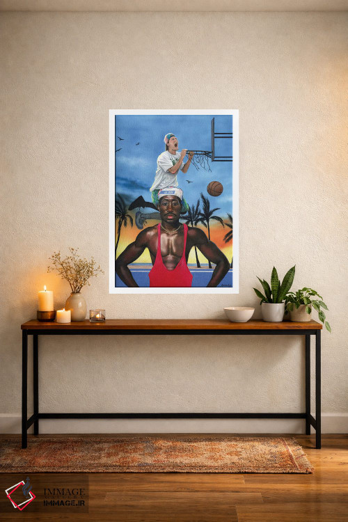 تابلو دکوراتیو مردان سفیدپوست نمی توانند بپرند اثر ماناسه جانسون - D3W