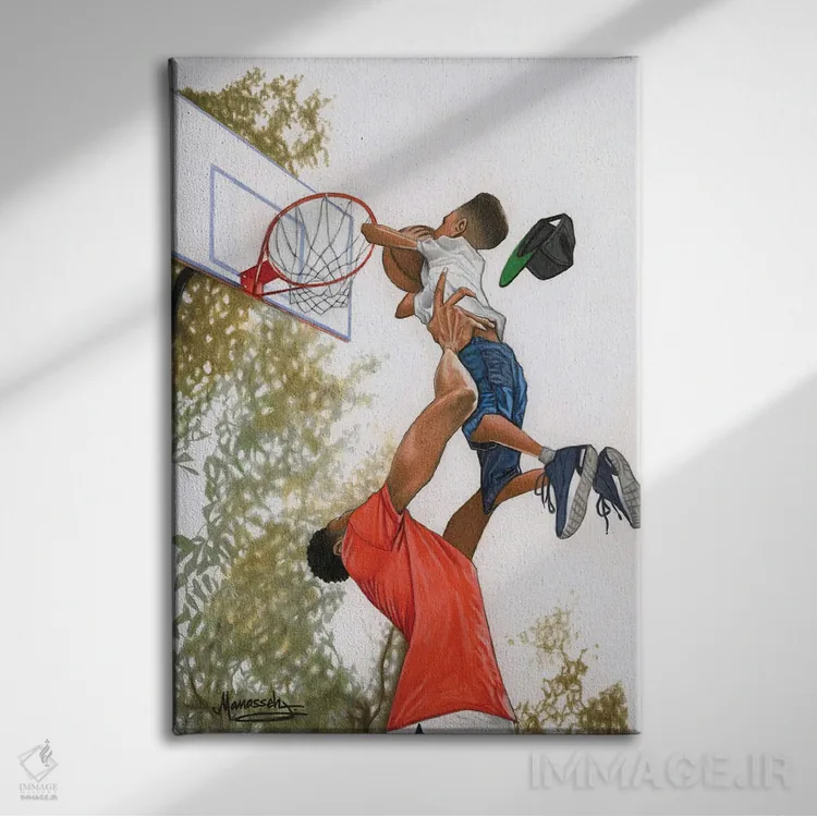 تابلو دکوراتیو "شانس خود را امتحان کن" اثر ماناسه جانسون - نمای روبهرو روی دیوار