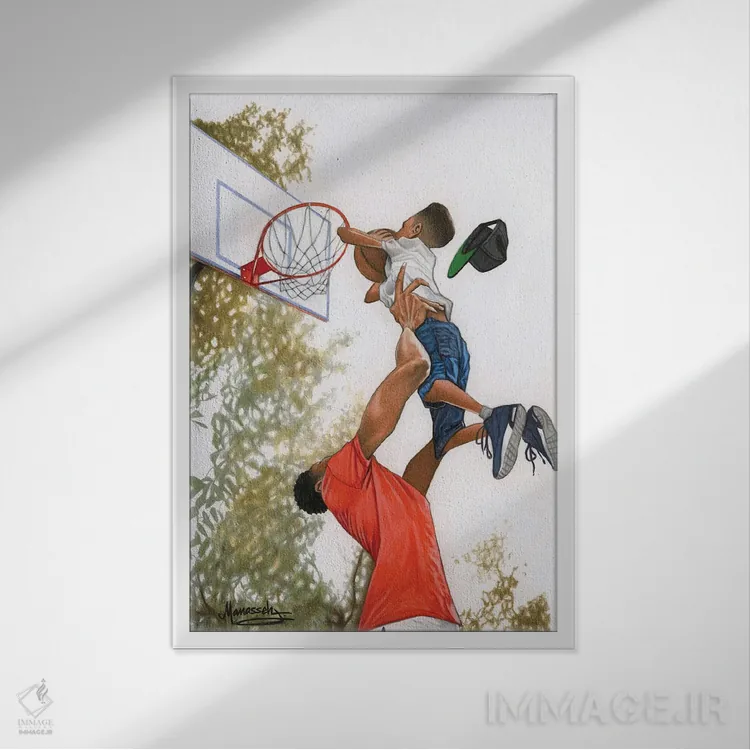 تابلو دکوراتیو "شانس خود را امتحان کن" اثر ماناسه جانسون - نمای قابدار سفید