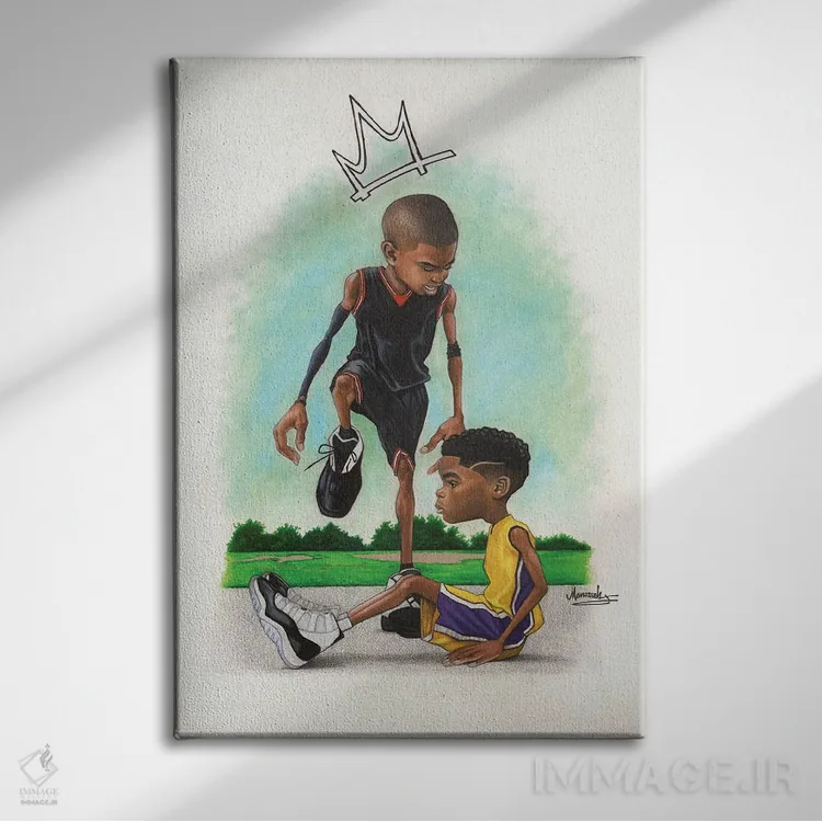 تابلو دکوراتیو "پسربچه ایورسن" اثر ماناسه جانسون - نمای روبهرو روی دیوار