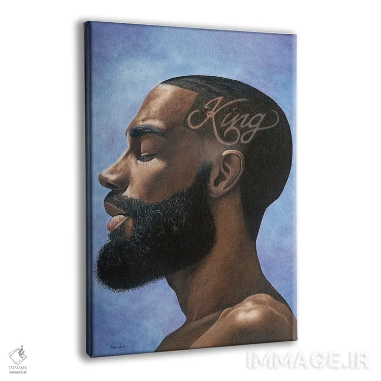 تابلو دکوراتیو "شاه" اثر ماناسه جانسون - نمای پرسپکتیو محصول