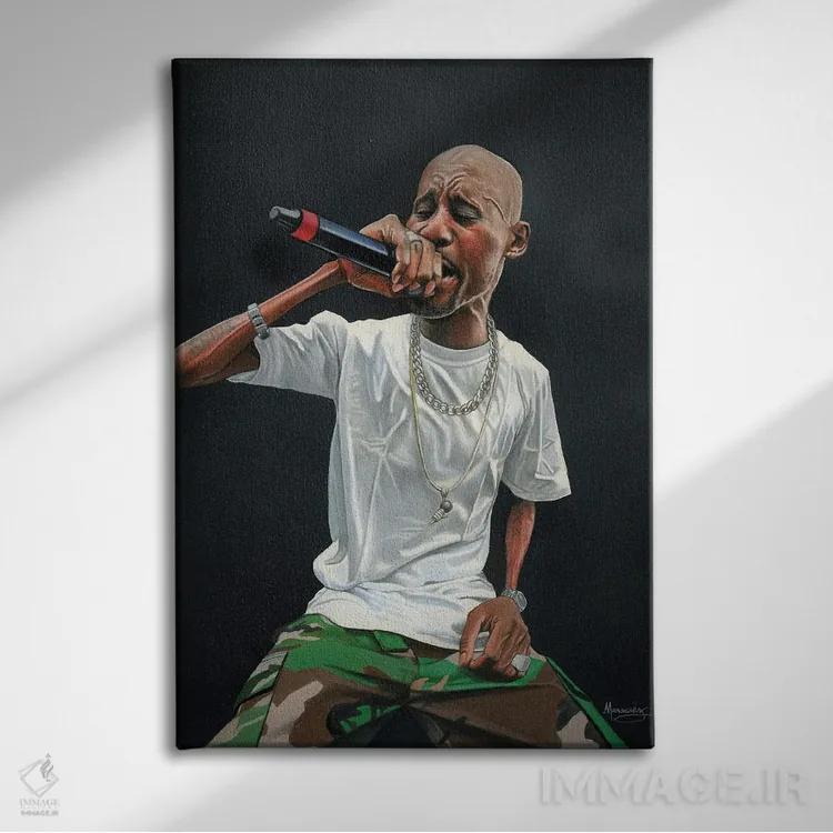 تابلو دکوراتیو "دی ام اکس" اثر ماناسه جانسون - نمای روبهرو روی دیوار