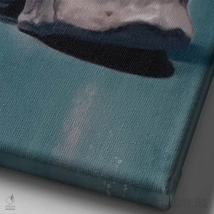 تابلو دکوراتیو "گریل جمجمه" اثر ماناسه جانسون - نمای نزدیک بافت بوم