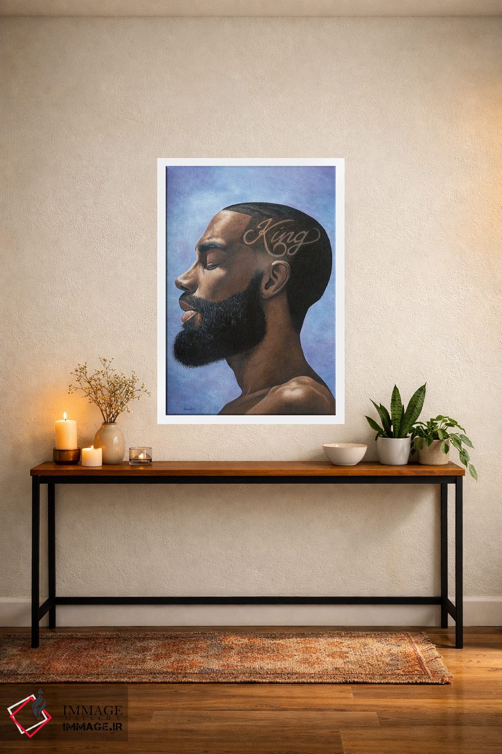 تابلو دکوراتیو "شاه" اثر ماناسه جانسون - D3W