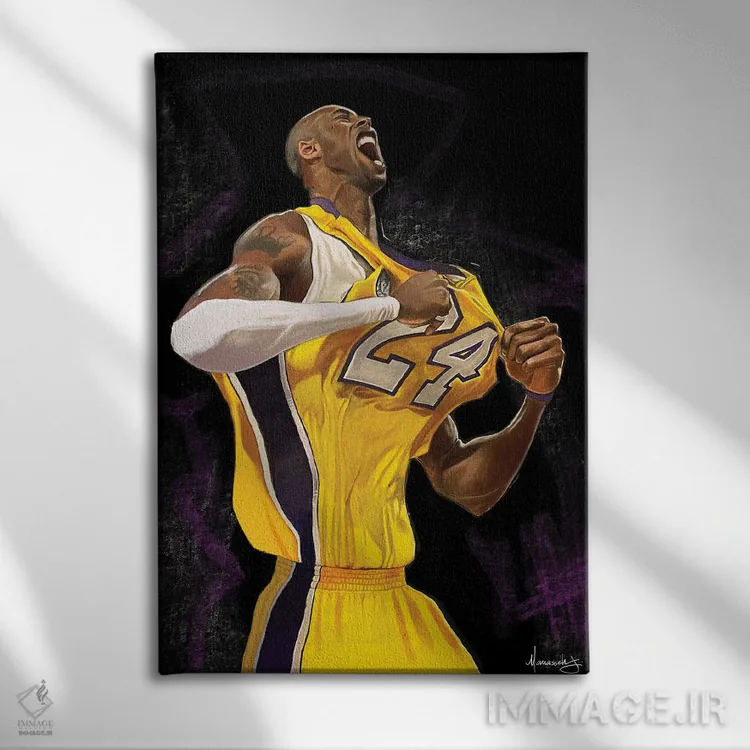 تابلو دکوراتیو "ذهنیت مامبا" اثر ماناسه جانسون - نمای روبهرو روی دیوار