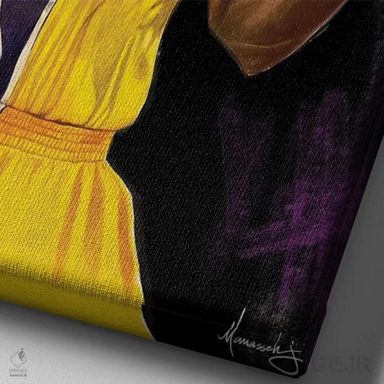 تابلو دکوراتیو "ذهنیت مامبا" اثر ماناسه جانسون - نمای نزدیک بافت بوم