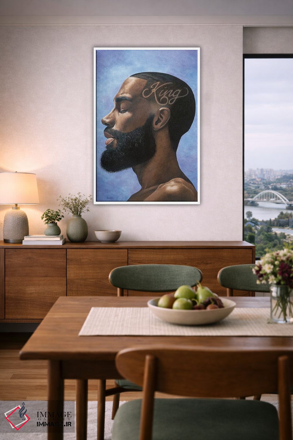 تابلو دکوراتیو "شاه" اثر ماناسه جانسون - D6W