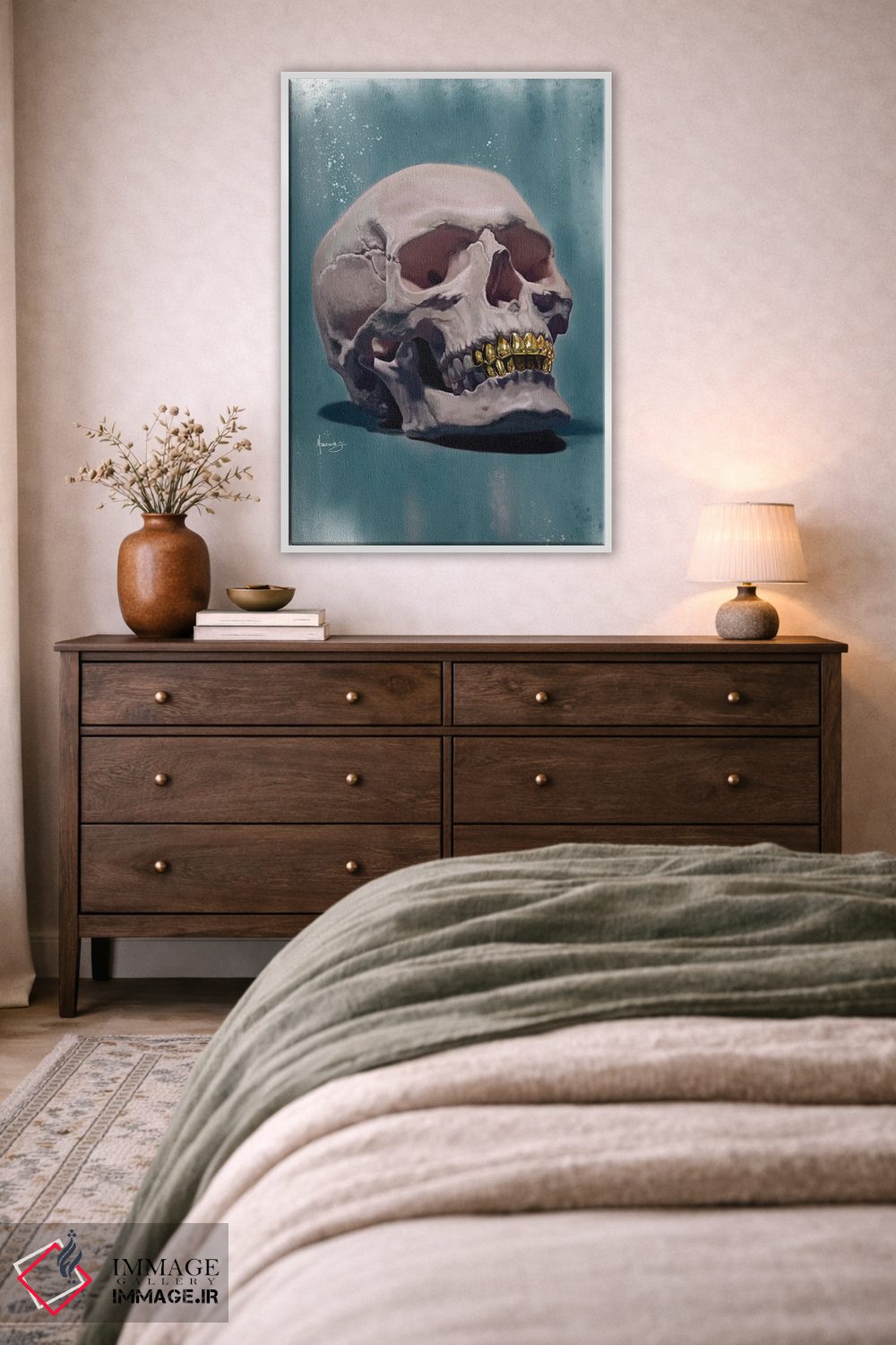 تابلو دکوراتیو "گریل جمجمه" اثر ماناسه جانسون - D2W