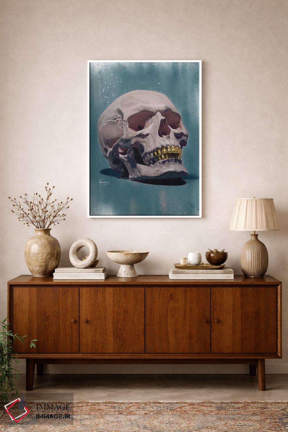 تابلو دکوراتیو "گریل جمجمه" اثر ماناسه جانسون - D1W