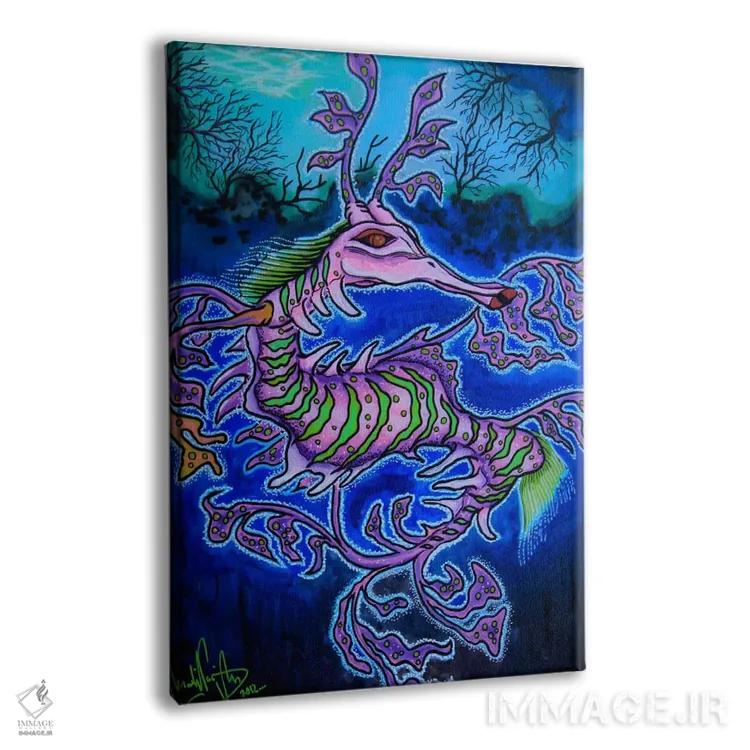 تابلو دکوراتیو "آقای اژدها" اثر مارتین نسیم - نمای پرسپکتیو محصول