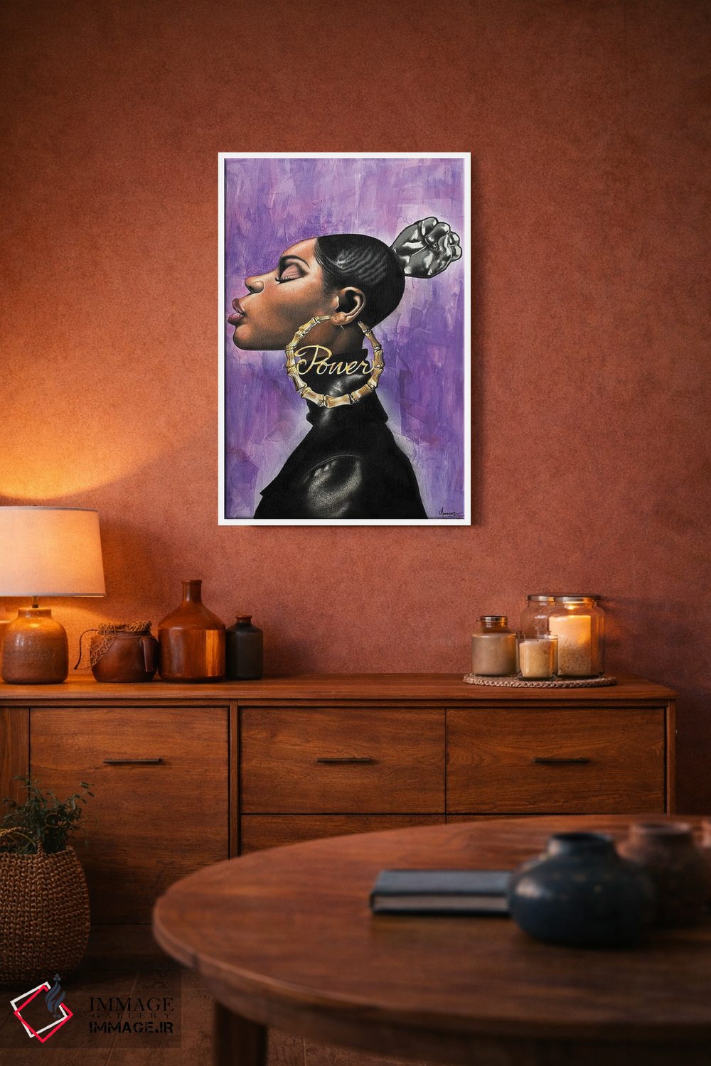 تابلو مدرن "قدرت" اثر ماناسه جانسون - D3W