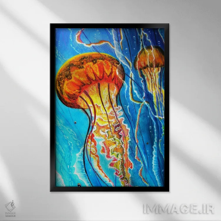 تابلو دکوراتیو "ژله ها" اثر مارتین نسیم - نمای قابدار مشکی