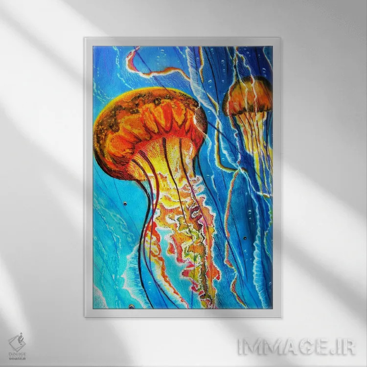 تابلو دکوراتیو "ژله ها" اثر مارتین نسیم - نمای قابدار سفید