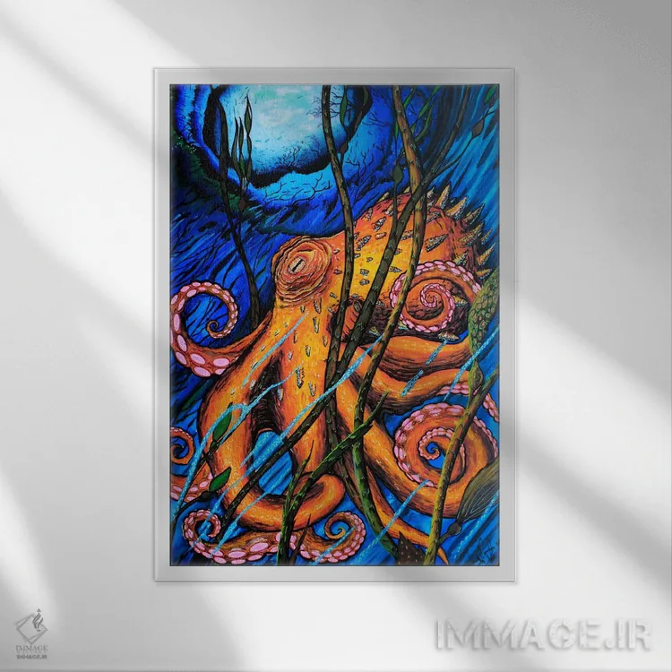 تابلو دکوراتیو "اکتو شماره ۲" اثر مارتین نسیم - نمای قابدار سفید