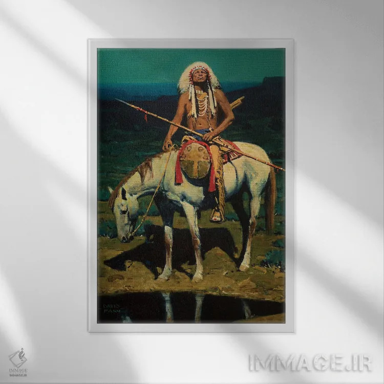 تابلو دکوراتیو "ماه داکوتا" اثر دیوید من - نمای قابدار سفید