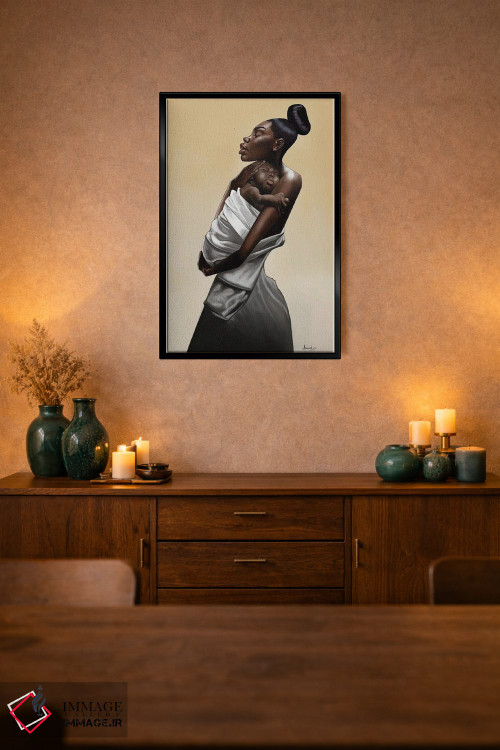 تابلو دکوراتیو "مادر و کودک" اثر ماناسه جانسون - D3B