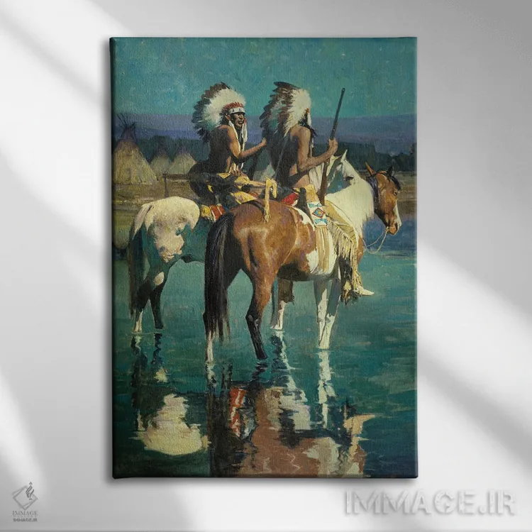 تابلو دکوراتیو "اردوگاه شاین" اثر دیوید من - نمای روبهرو روی دیوار