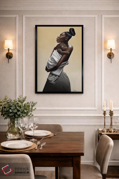 تابلو دکوراتیو "مادر و کودک" اثر ماناسه جانسون - D2B