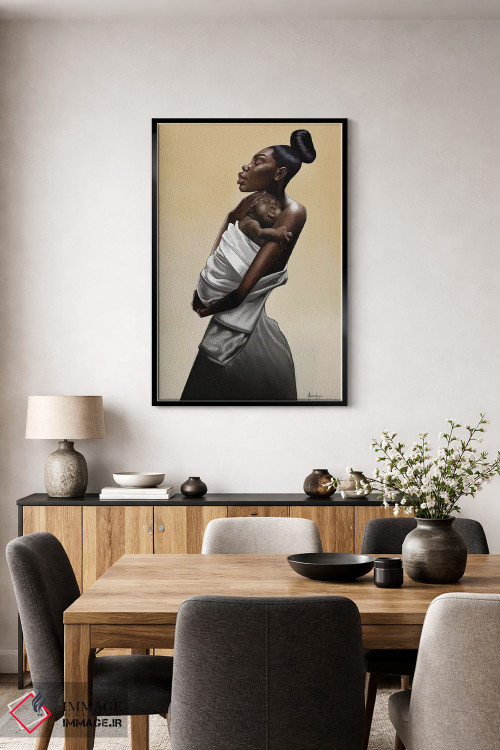 تابلو دکوراتیو "مادر و کودک" اثر ماناسه جانسون - D5B