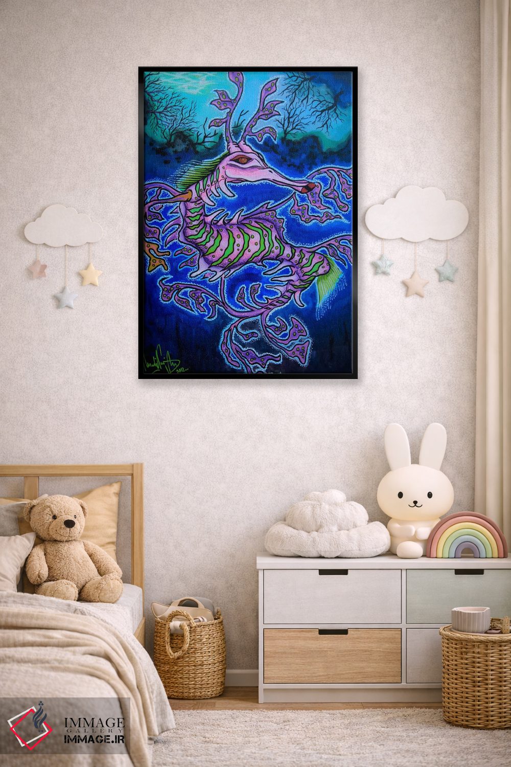 تابلو دکوراتیو "آقای اژدها" اثر مارتین نسیم - D6B