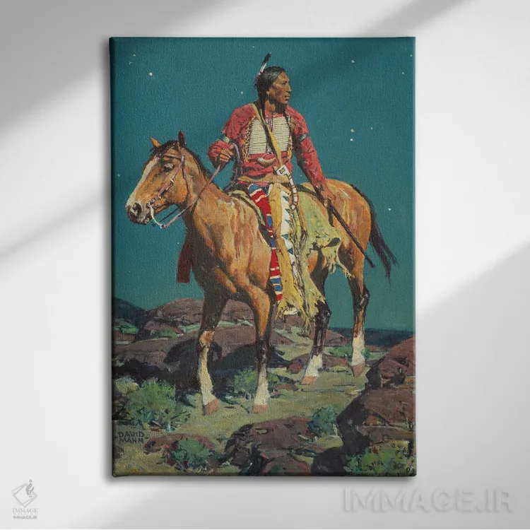 تابلو دکوراتیو "ردیاب ماه کامل" اثر دیوید من - نمای روبهرو روی دیوار