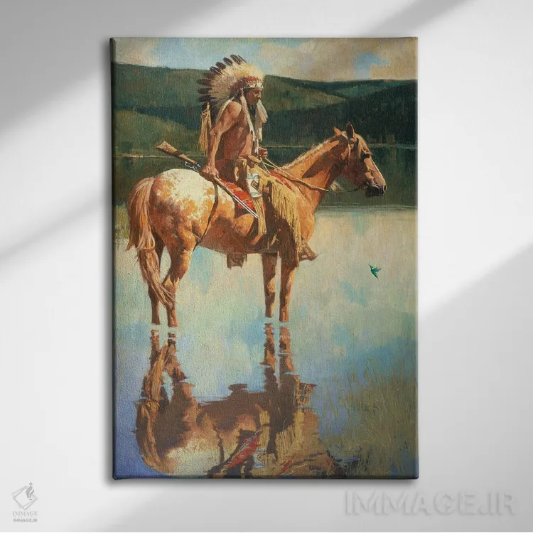 تابلو دکوراتیو "بازگشت مرغ مگس خوارها" اثر دیوید من - نمای روبهرو روی دیوار