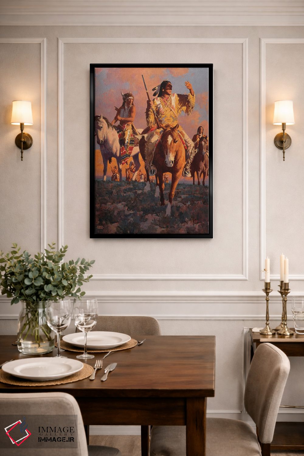 تابلو دکوراتیو "غروب کامانچه" اثر دیوید من - D2B