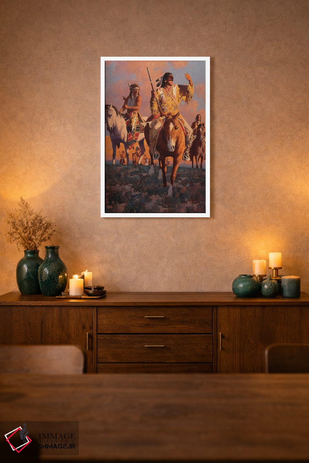 تابلو دکوراتیو "غروب کامانچه" اثر دیوید من - D1W