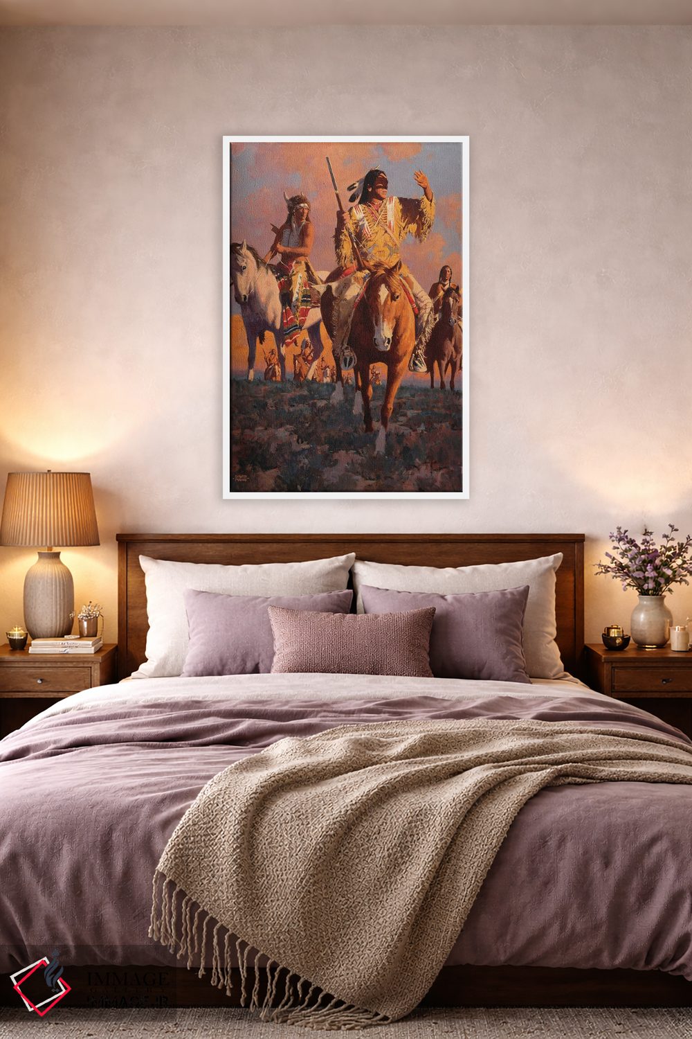 تابلو دکوراتیو "غروب کامانچه" اثر دیوید من - D3W