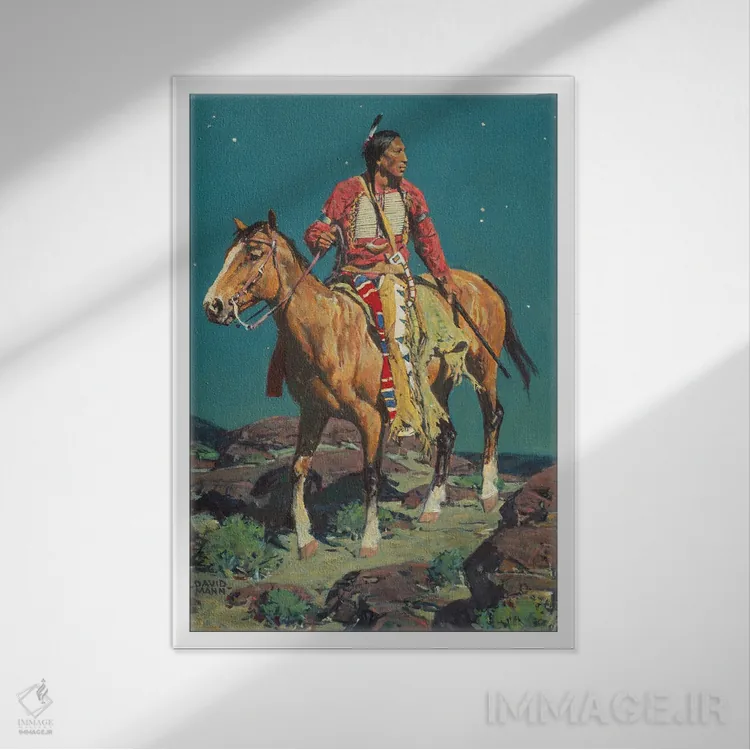 تابلو دکوراتیو "ردیاب ماه کامل" اثر دیوید من - نمای قابدار سفید