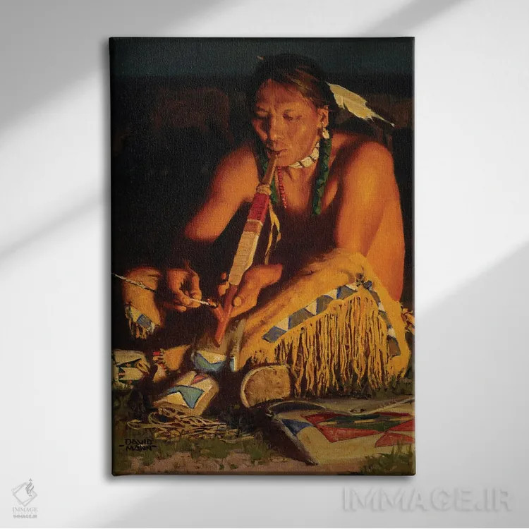 تابلو دکوراتیو "دود کیوا" اثر دیوید من - نمای روبهرو روی دیوار