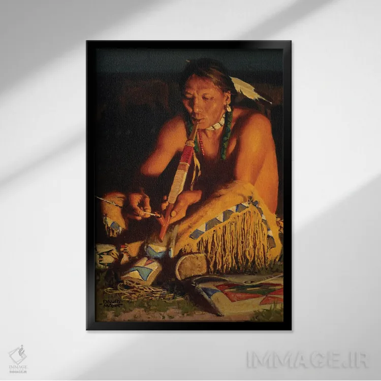 تابلو دکوراتیو "دود کیوا" اثر دیوید من - نمای قابدار مشکی