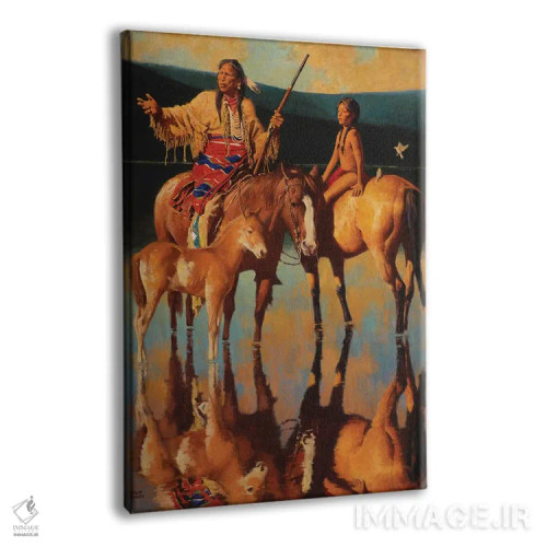 تابلو دکوراتیو "غروب لاکوتا" اثر دیوید من - نمای پرسپکتیو محصول