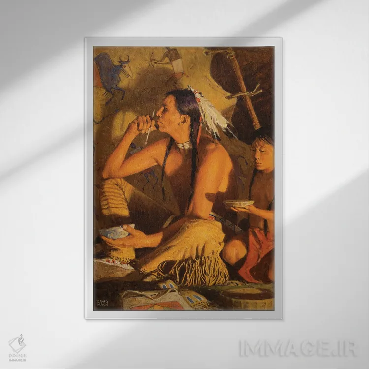 تابلو دکوراتیو "لحظه شجاعت" اثر دیوید من - نمای قابدار سفید