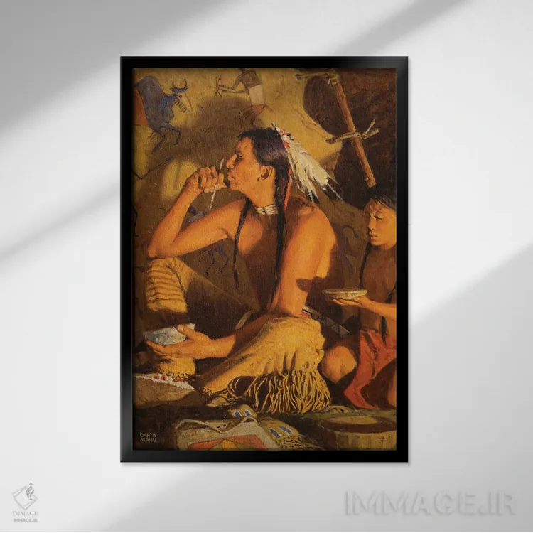 تابلو دکوراتیو "لحظه شجاعت" اثر دیوید من - نمای قابدار مشکی