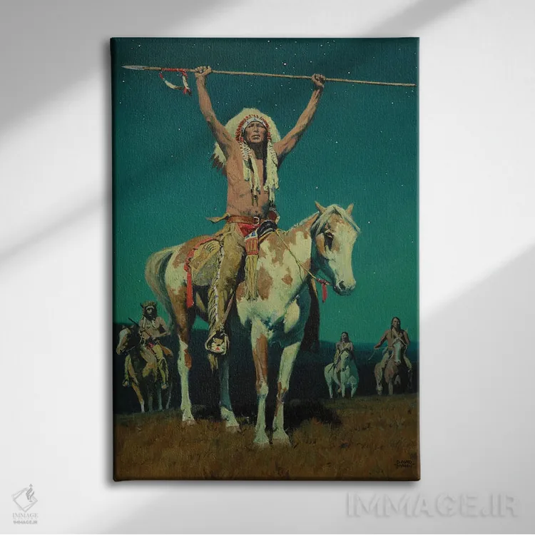 تابلو دکوراتیو "برکات ماه" اثر دیوید من - نمای روبهرو روی دیوار