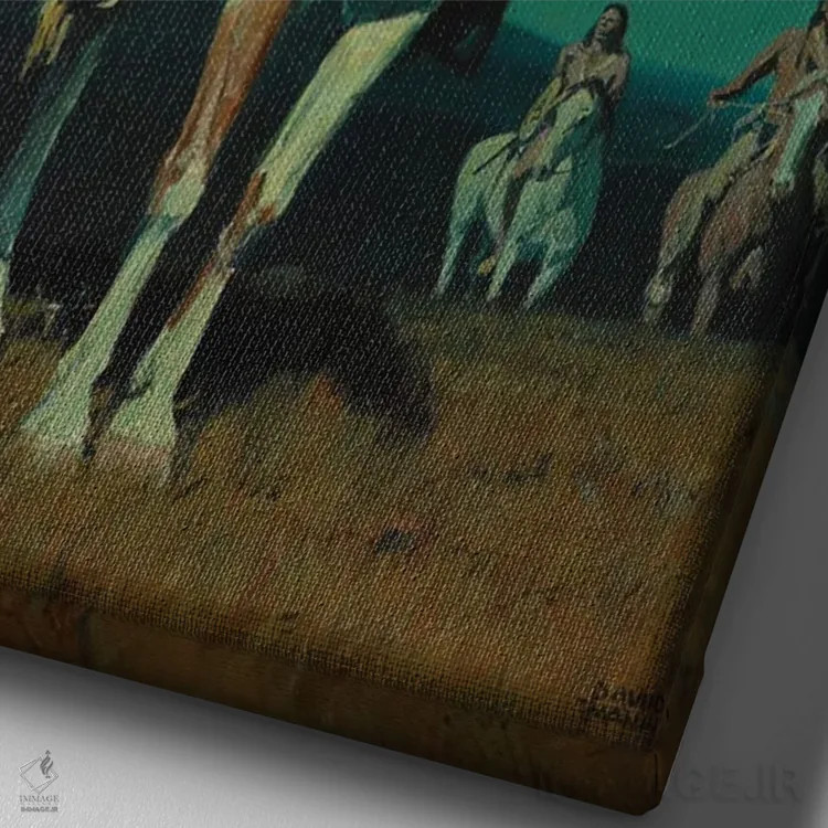 تابلو دکوراتیو "برکات ماه" اثر دیوید من - نمای نزدیک بافت بوم