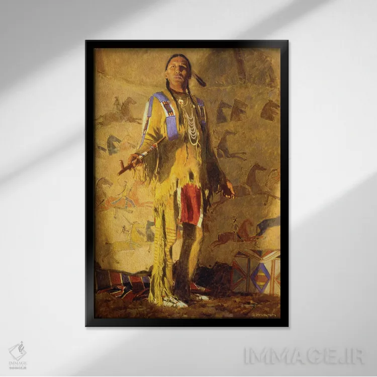 تابلو دکوراتیو "صلح میان کلاغ ها" اثر دیوید من - نمای قابدار مشکی