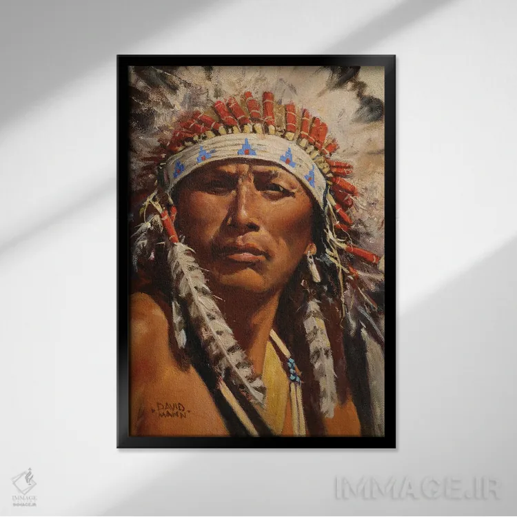 تابلو دکوراتیو "روح آمریکایی" اثر دیوید من - نمای قابدار مشکی