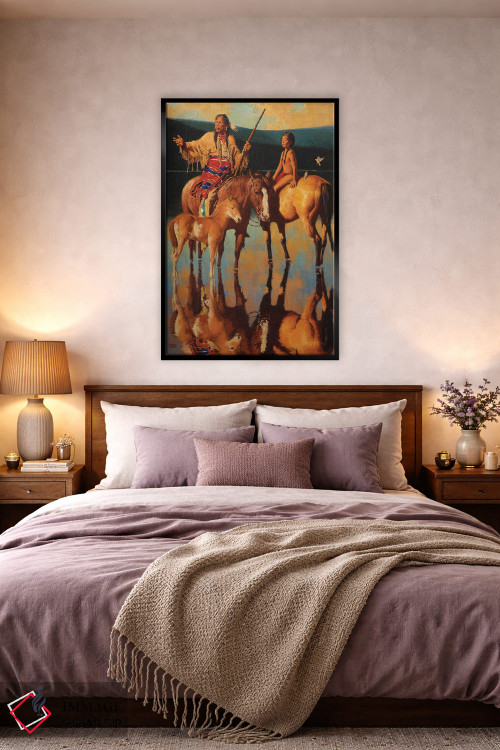 تابلو دکوراتیو "غروب لاکوتا" اثر دیوید من - D4B