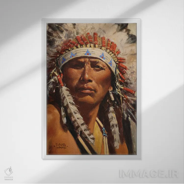 تابلو دکوراتیو "روح آمریکایی" اثر دیوید من - نمای قابدار سفید